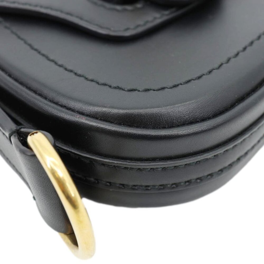 Christian Dior  D Fence Small Calfskin Leather Saddle Bag Black - Picture 8 of 15